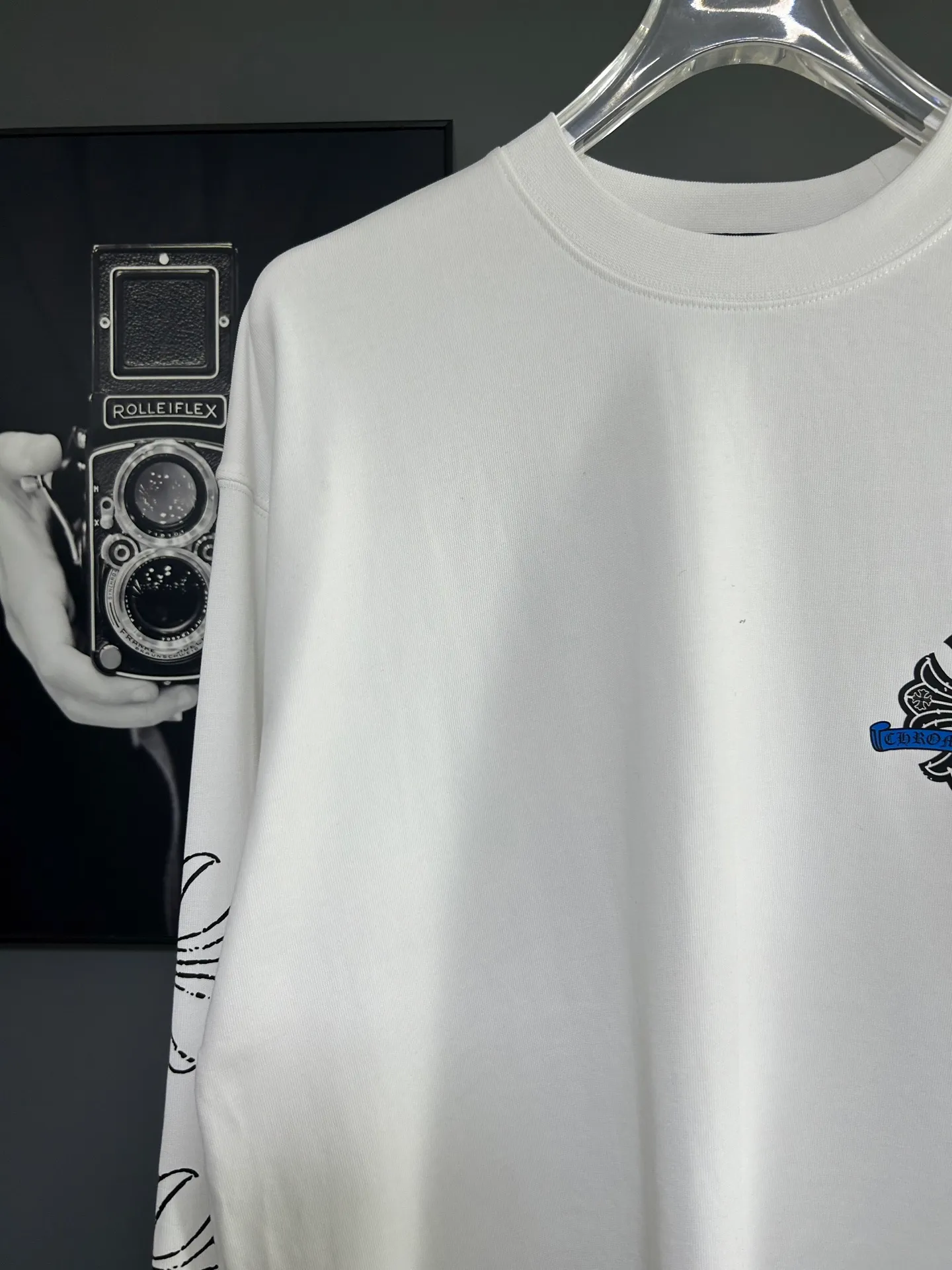 P230 2026 new (exclusive) Chrome Hearts autumn and winter limited edition heavyweight high-weight long-sleeved T-shirt, customized Dreamweaver Yayun ribbed cotton designer concept style Fabric: Heavy 380g Size: S M L XL Color: White Black